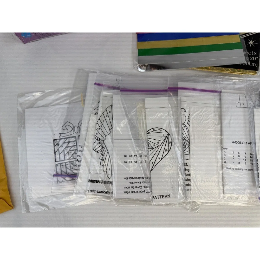 Iris Folding Card Making Kit Lot 460 Cards‎ Compendium Book Yasutomo Foil Paper